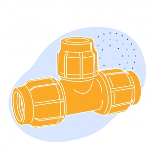 Тройник ПНД переходной 75x75 мм