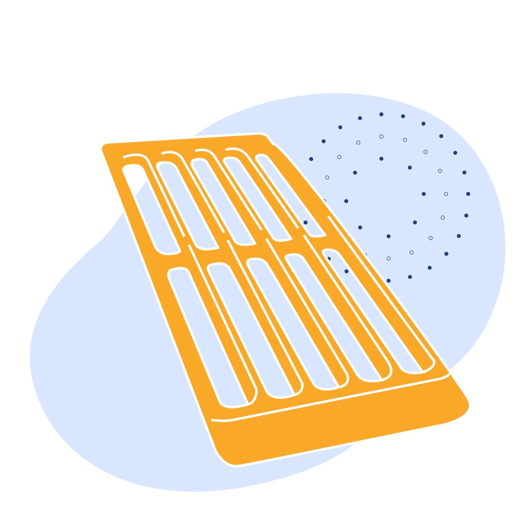 Чугунный колосник 850x250 мм СЧ18