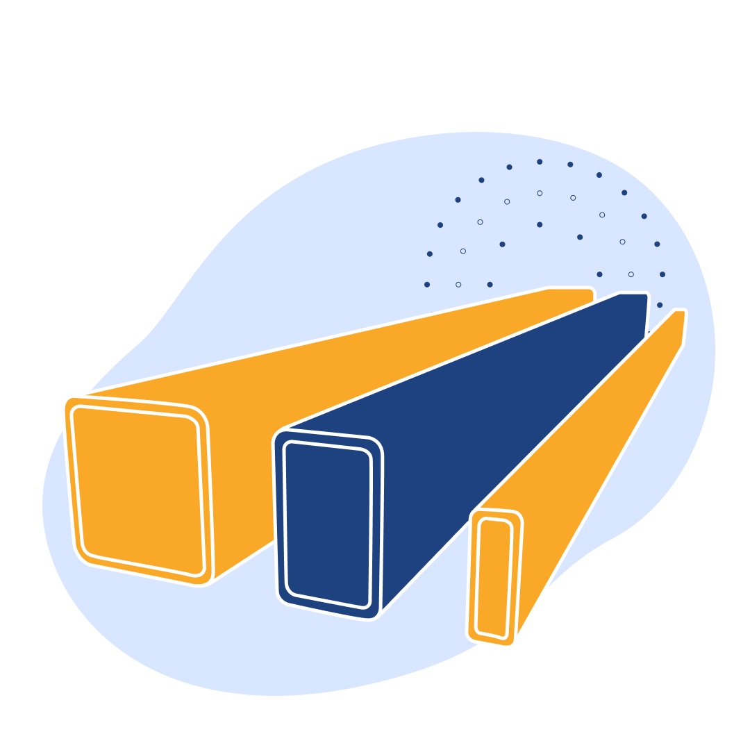 Труба профильная нержавеющая квадратная 400х400х18 мм AISI 304