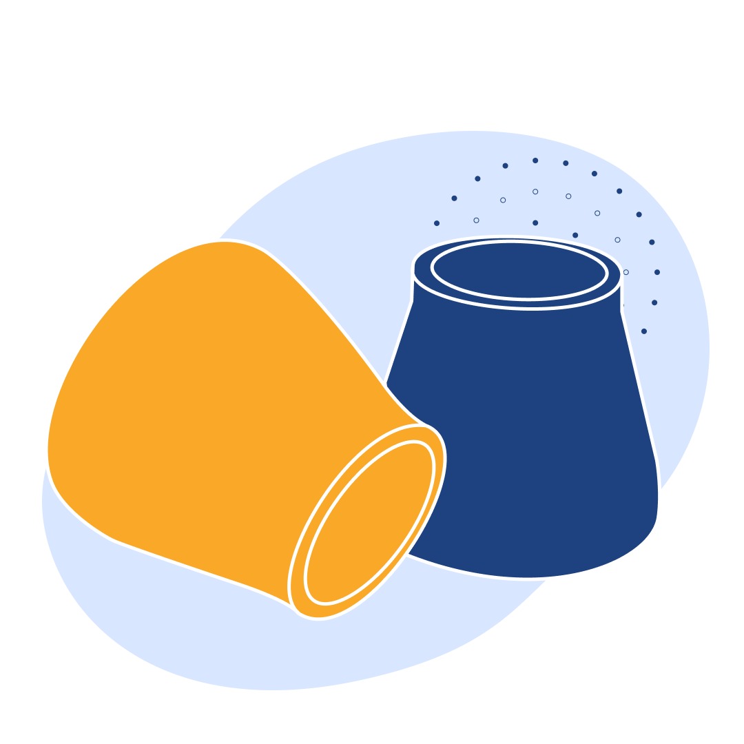 Переход оцинкованный концентрический Ду 89x76 мм