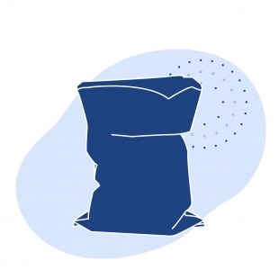 Активированный уголь кокосовый фракция 6х12 (геоткань)