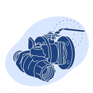 Титановый кран шаровой проходной фланцевый ДУ 100 мм РУ 25 кгс/см2 ГОСТ 9702-87